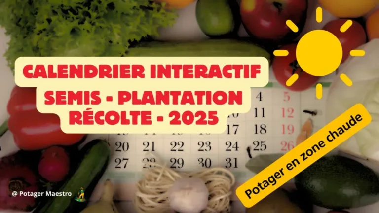 Calendrier interactif 2025 des semis, plantations et récoltes pour potagers en zones chaudes