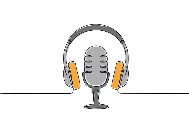 Illustration d'un micro entouré d'un écouteur symbolisant les podcasts audio de Potager Maestro